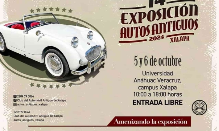 Elenco cultural, este domingo en la 14ª Expo de Autos Antiguos de Xalapa 