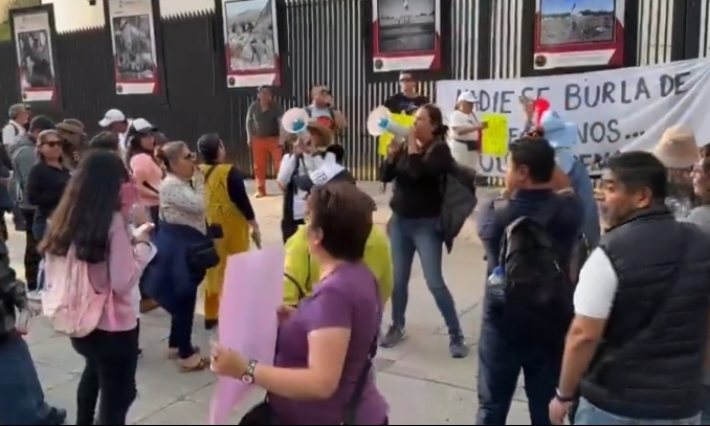 Trabajadores del Poder Judicial protestan contra la posible reelección de Rosario Piedra en la CNDH