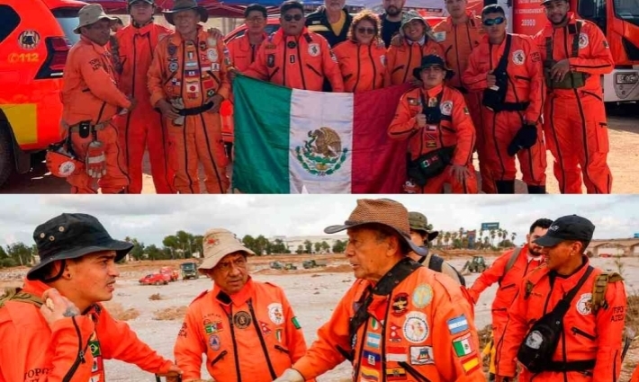 Topos Azteca reciben ovación en España por su apoyo en labores de rescate tras DANA