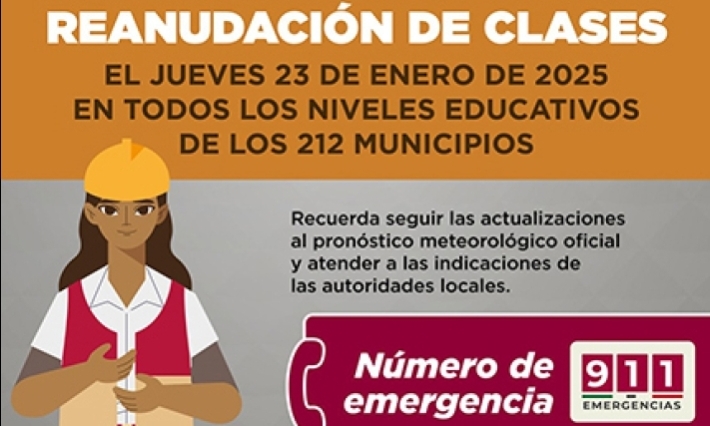 Se reactivan clases este jueves tras mejora en condiciones climáticas