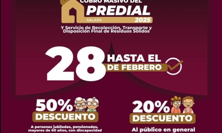 Continúan descuentos en pago del Predial en febrero